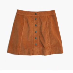 NWT Madewell “velveteen metropolis snap skirt”